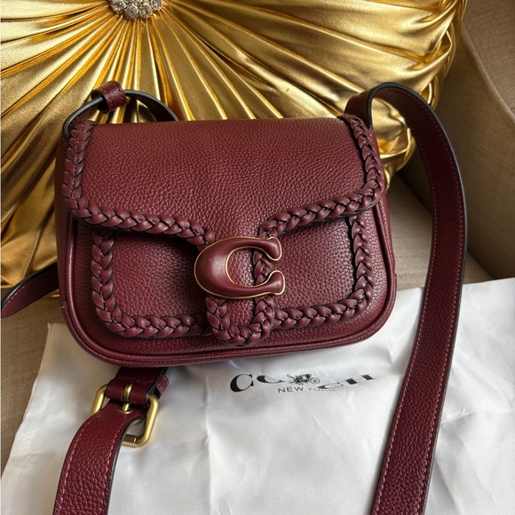 Coach Maroon Leather Crossbody Bag - Picture 1 of 7